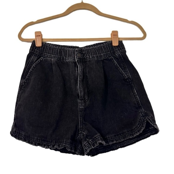 American Eagle Black Washed Jean Shorts - Picture 1 of 5